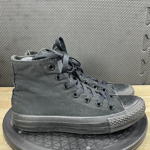 Converse Chuck Taylor All Star Black On Black Mono Hightop Womens 6 Mens 4